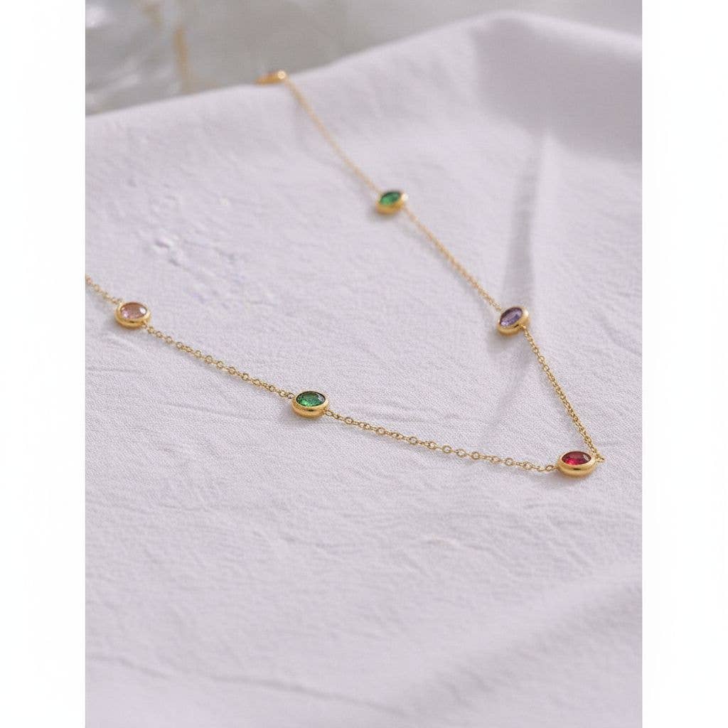 Colorful Crystal Necklace and Bracelet