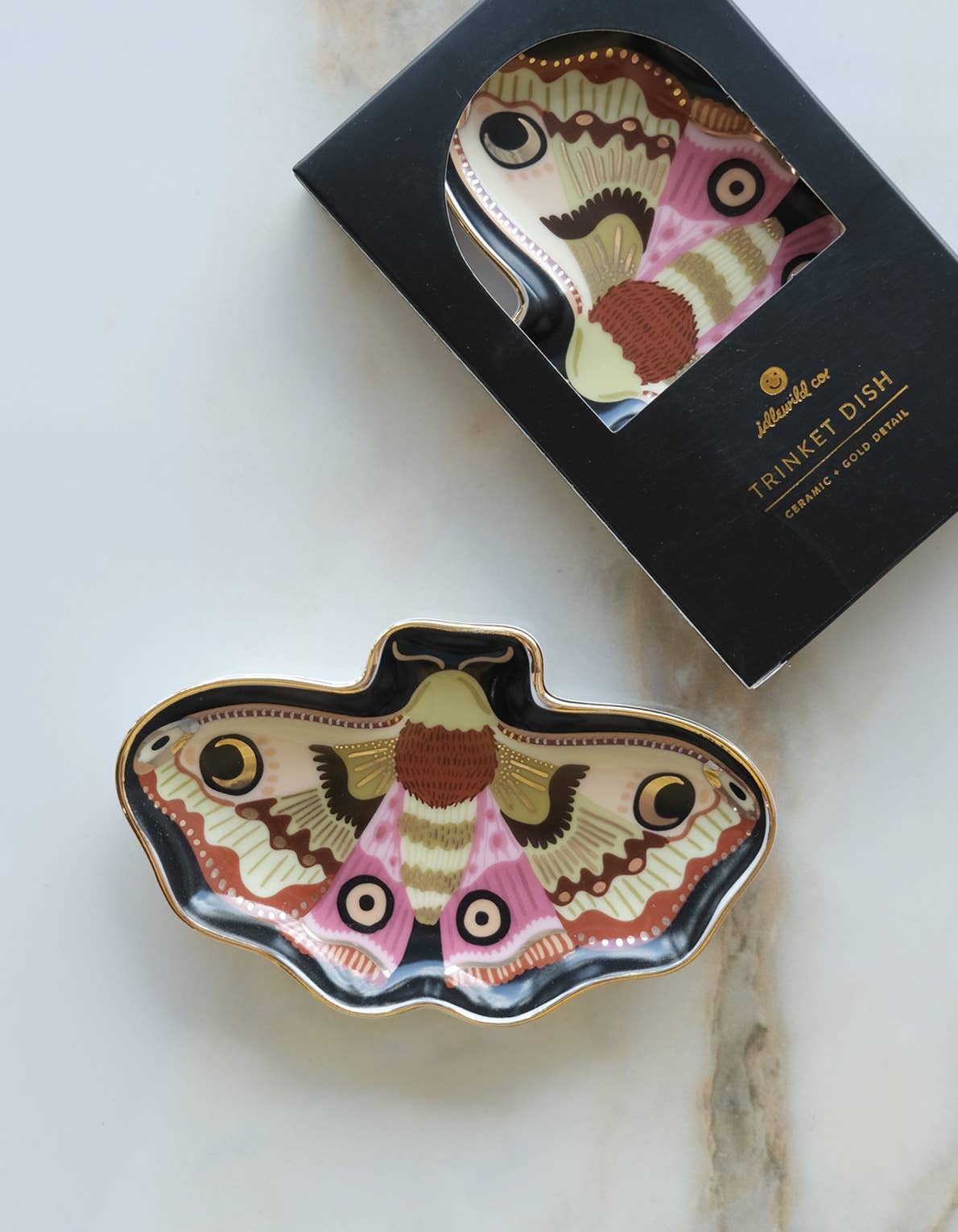 Porcelain Trinket Dish - Moon Moth