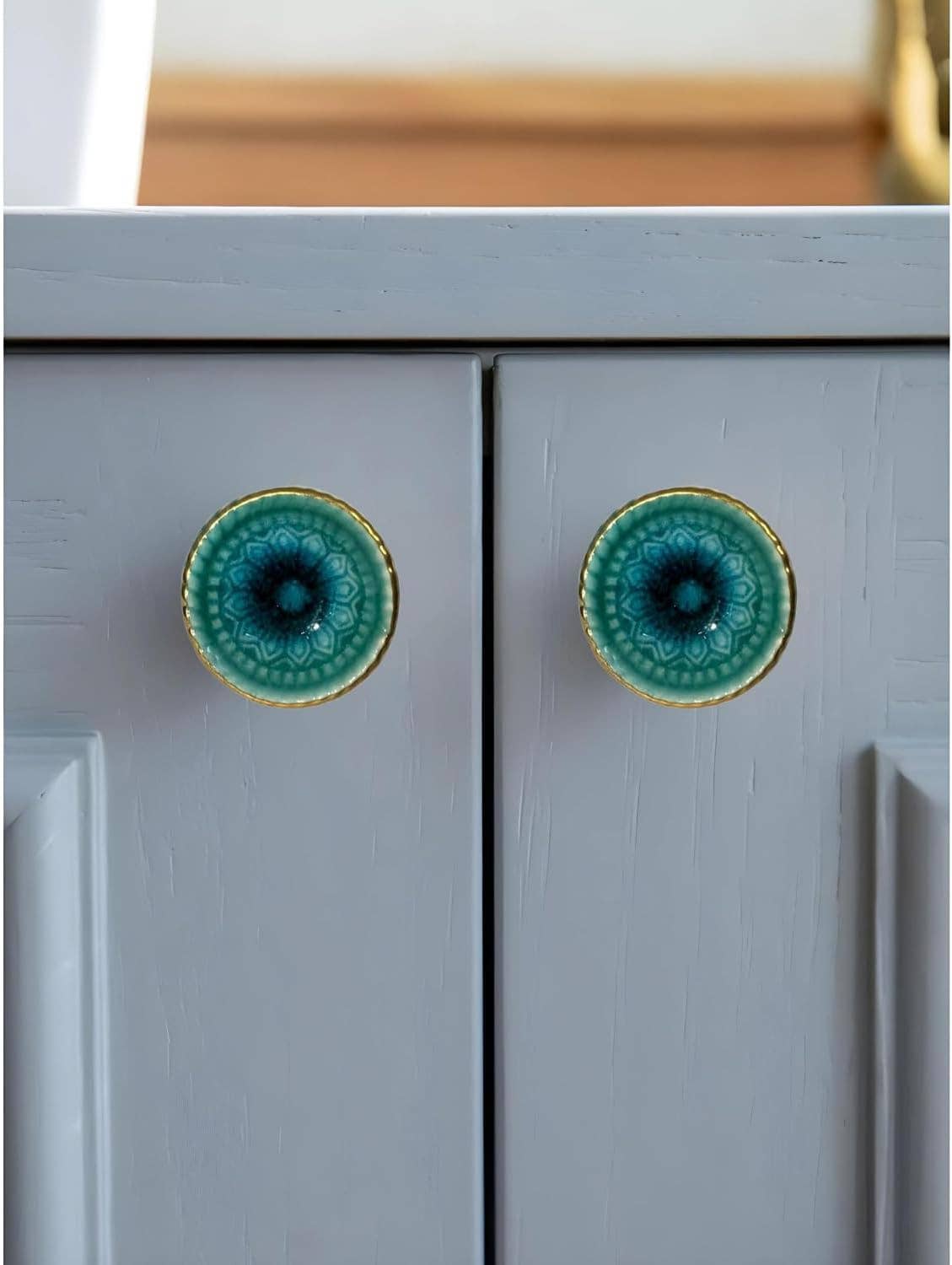 Marrakech Ceramic Knob Turquoise