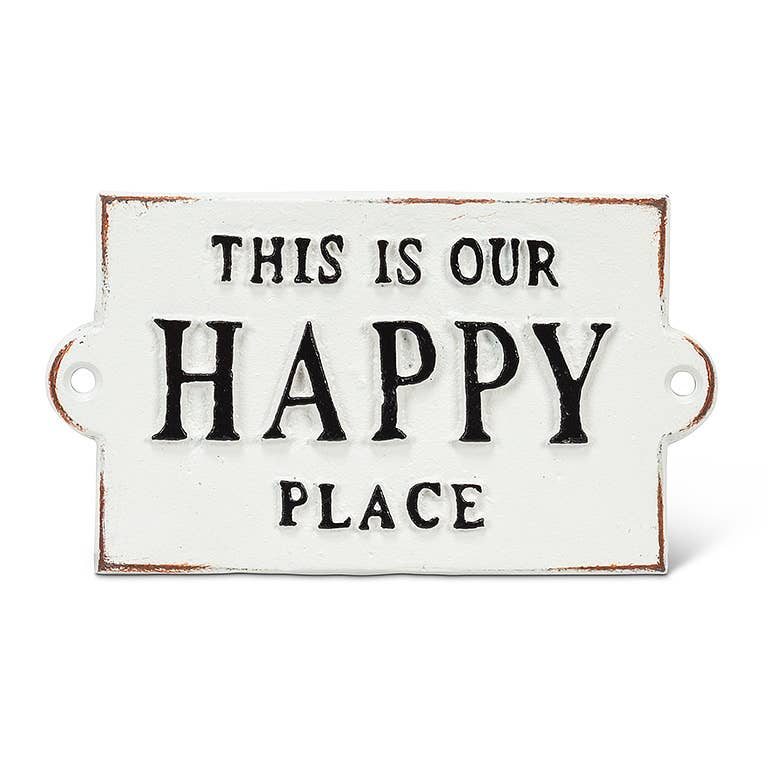 This Is Our Happy Place Cast Iron Sign