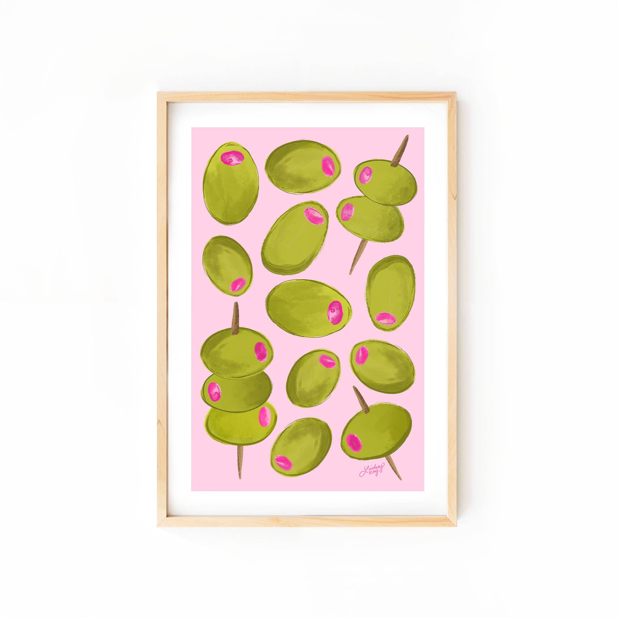 Martini Olives - Art Print