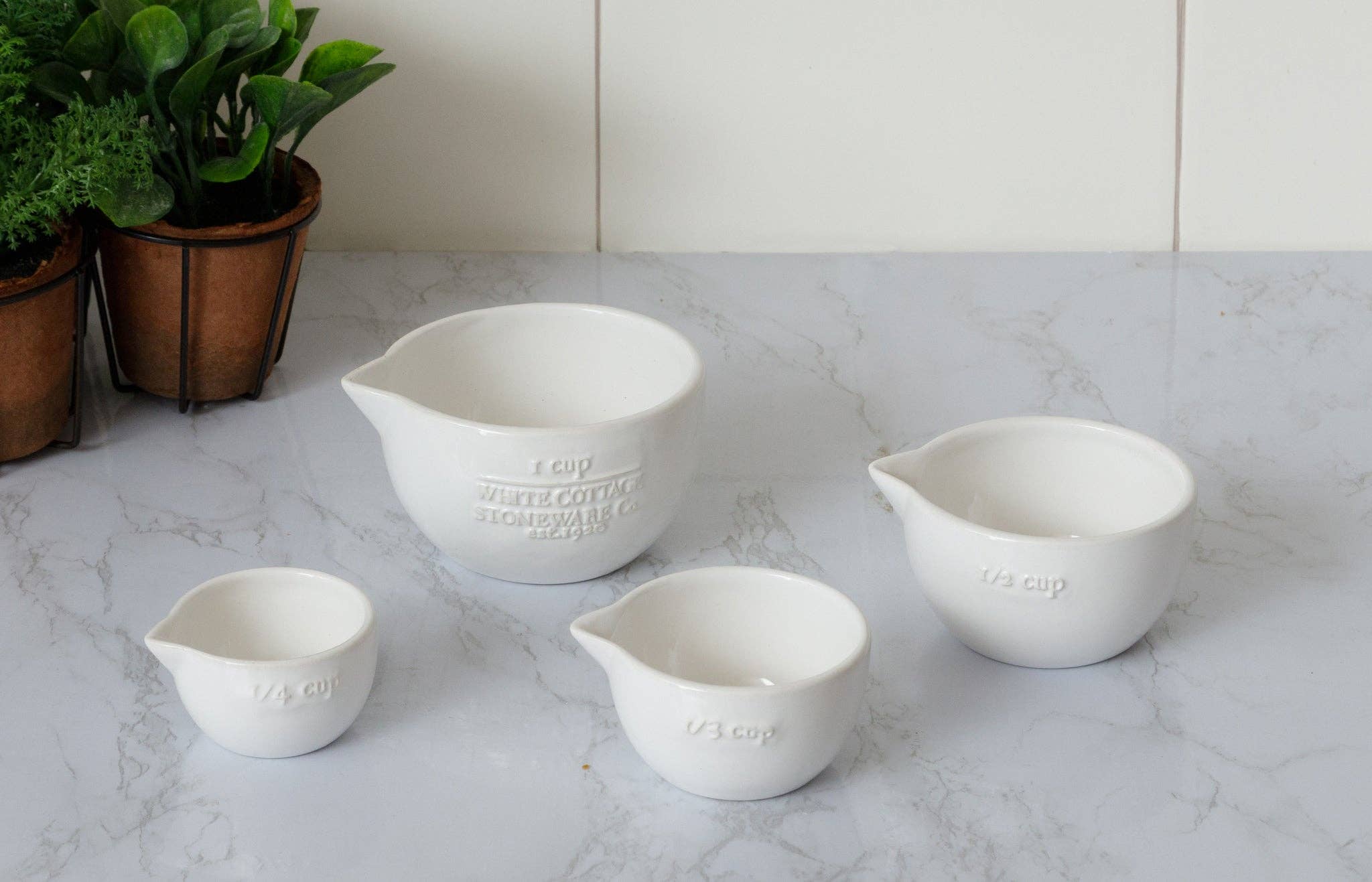 Cottage Ceramic Measuring Cups