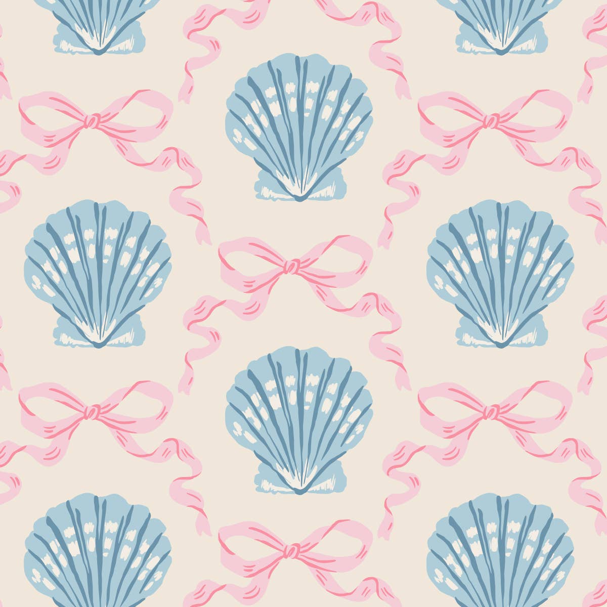 Bow Seashell Cocktail Napkins