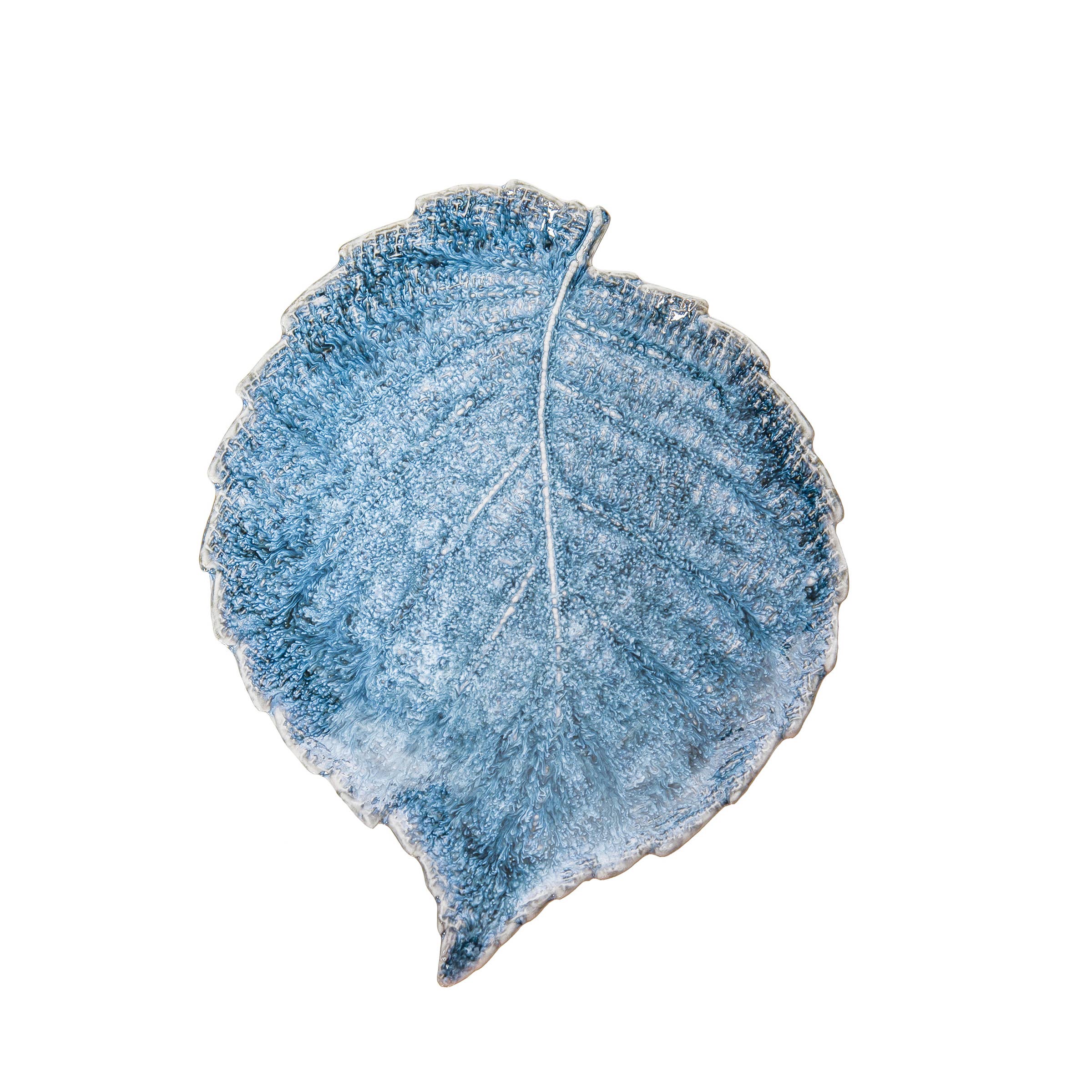 Blue Leaf Decorative Plate