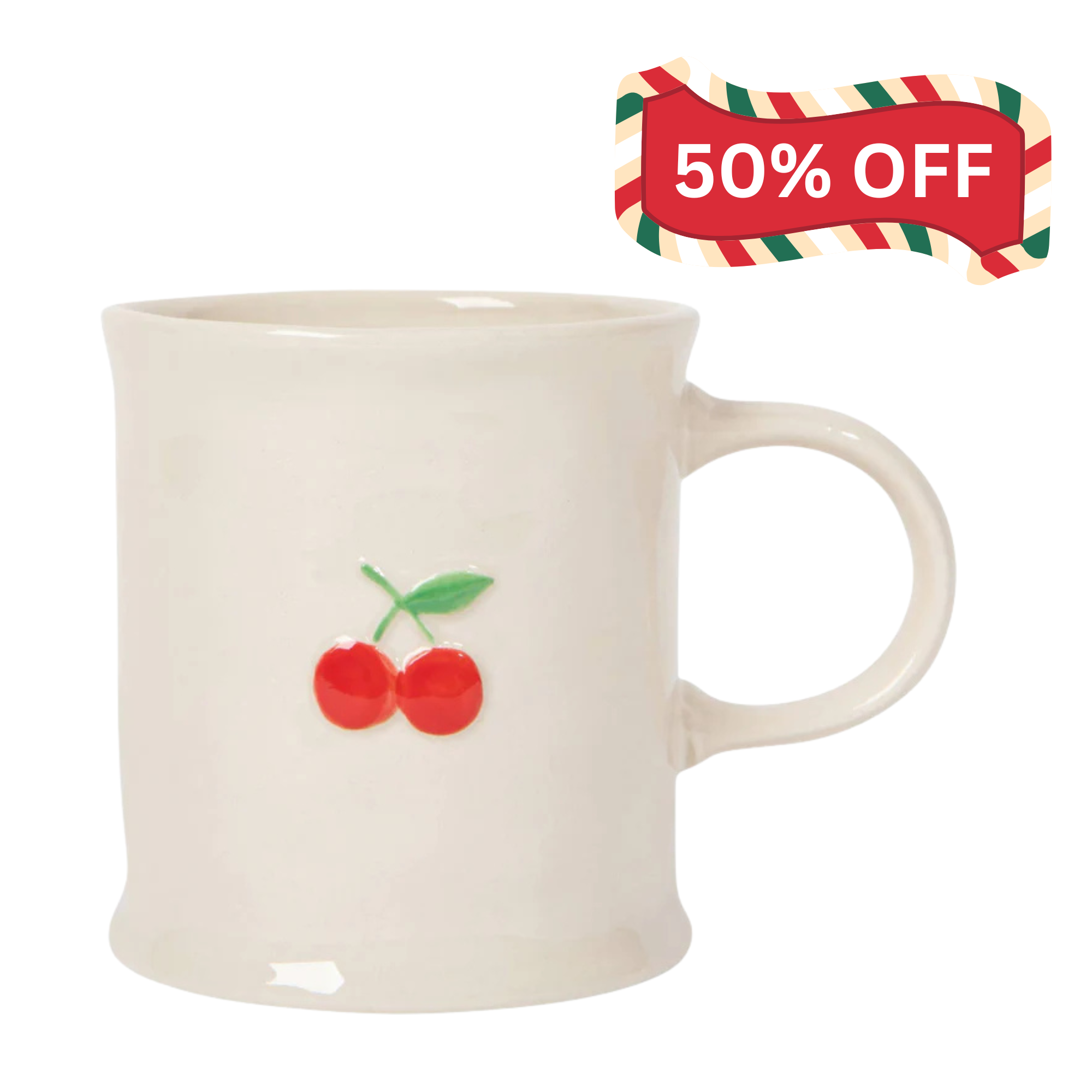 Cherry Stoneware Mug