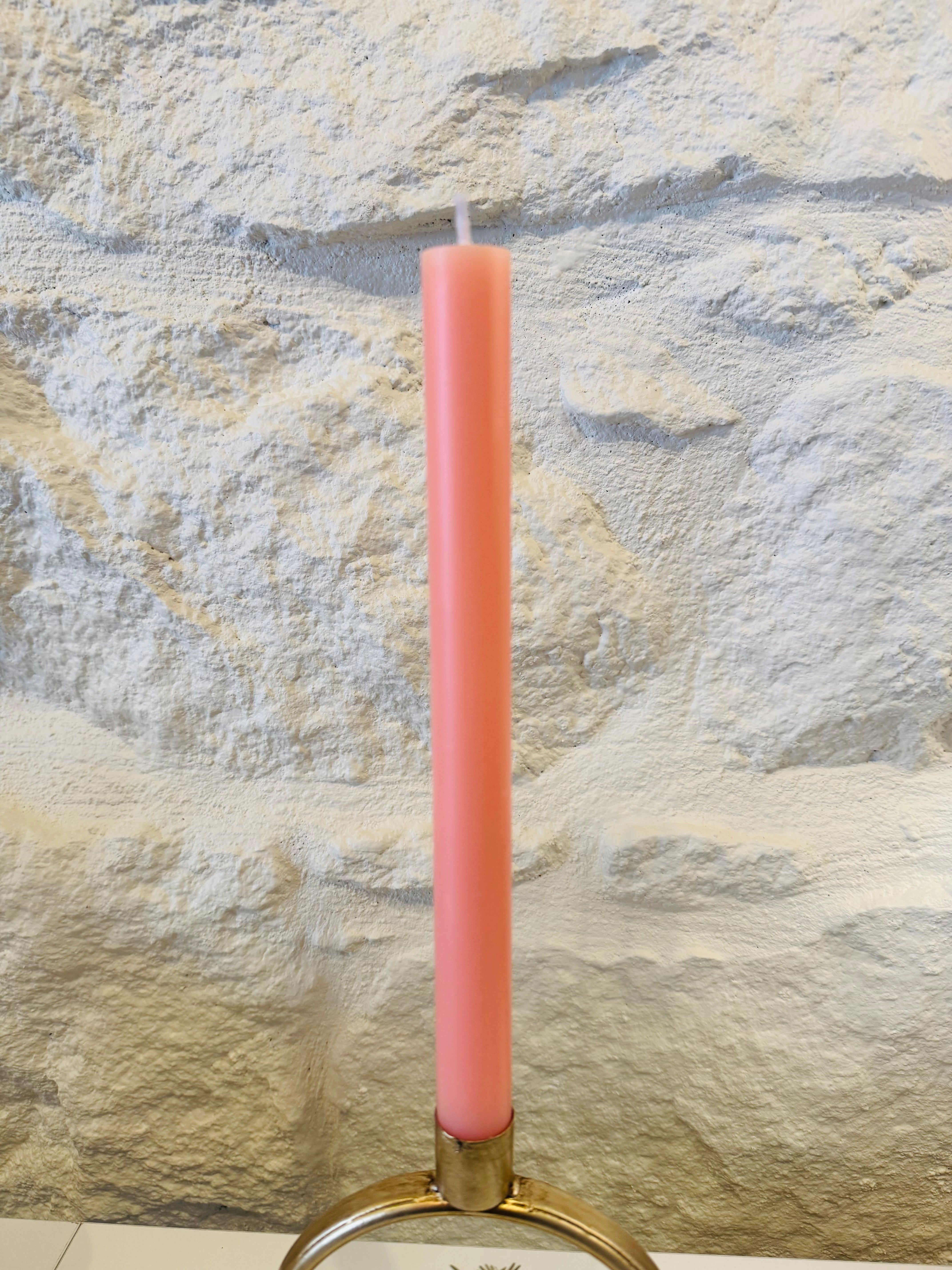 Coral Blush Taper Candle