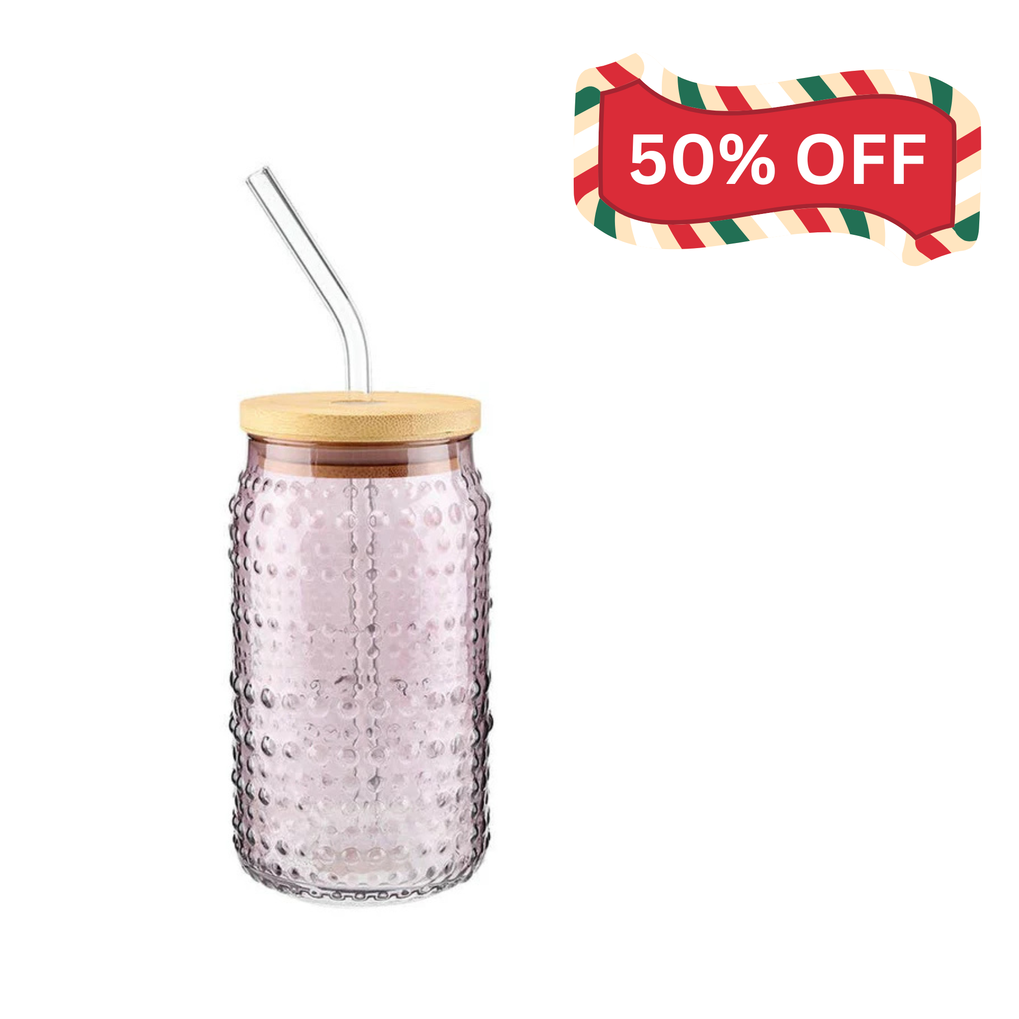 Glass Hobnail Tumbler - Lilac