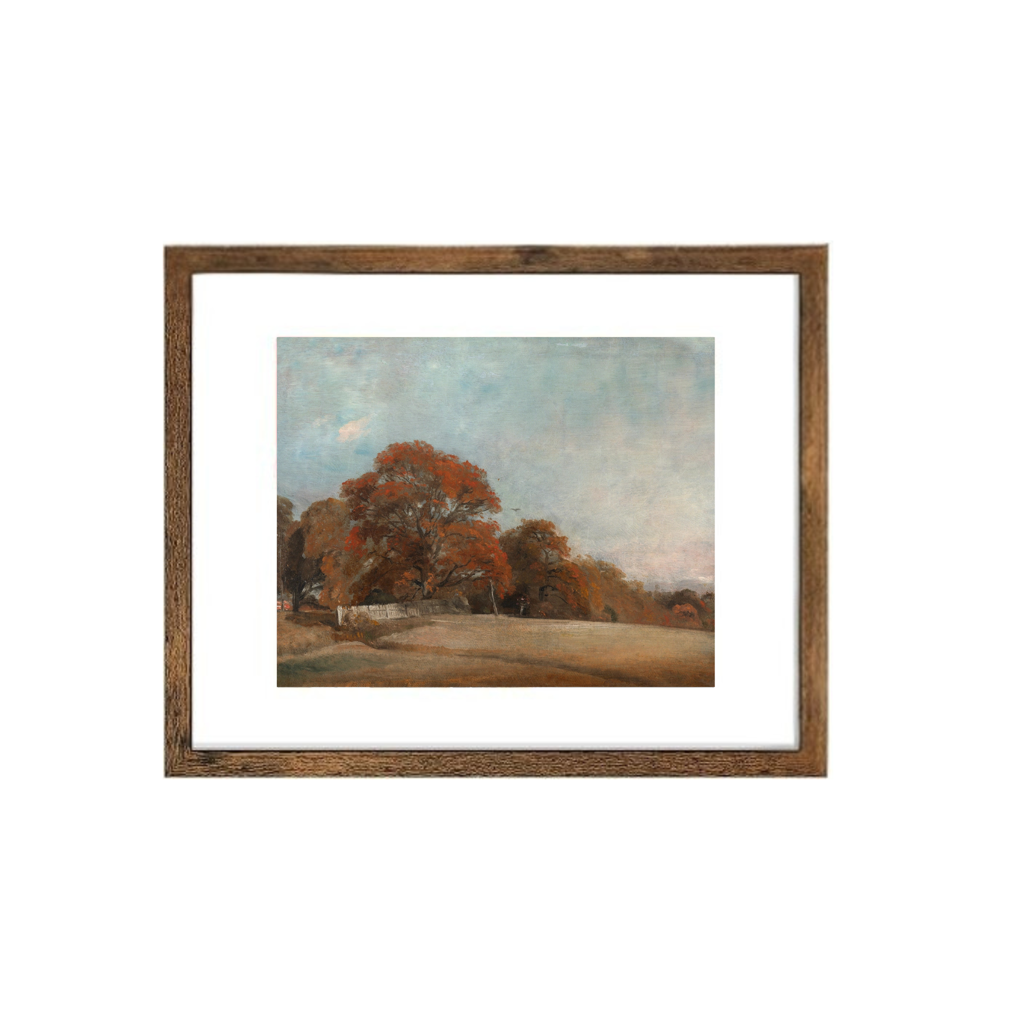 Autumnal Landscape at East Berg Matted Art Print, 11x14 Frame