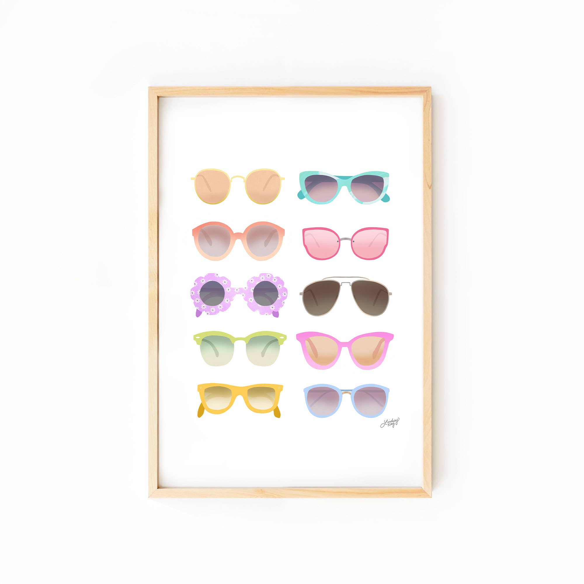 Colorful Sunglasses - Art Print