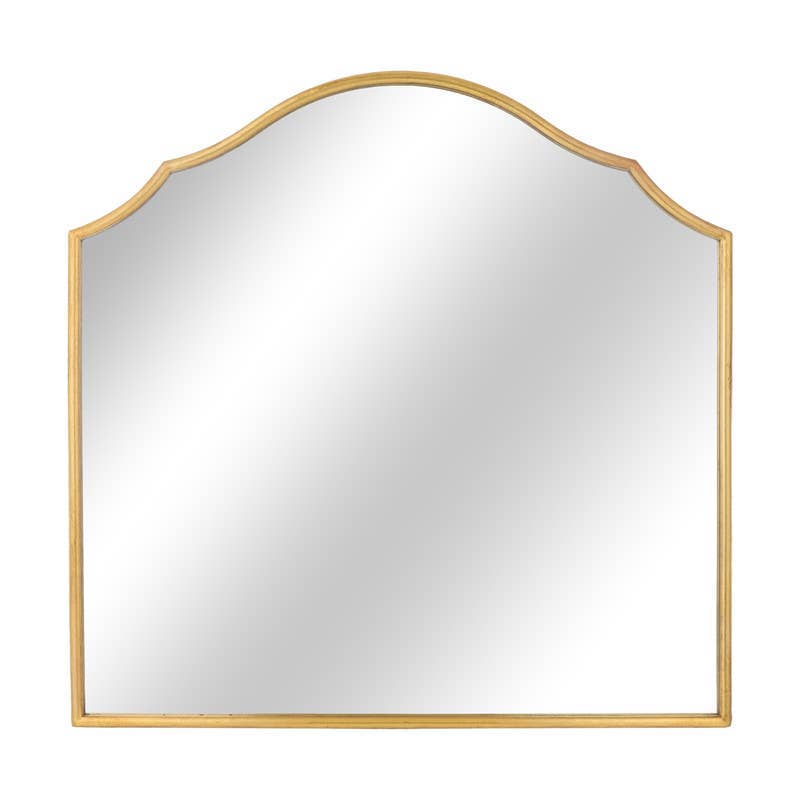 Baroque Gold Arch Wall Mirror  - 28"H x 17"W