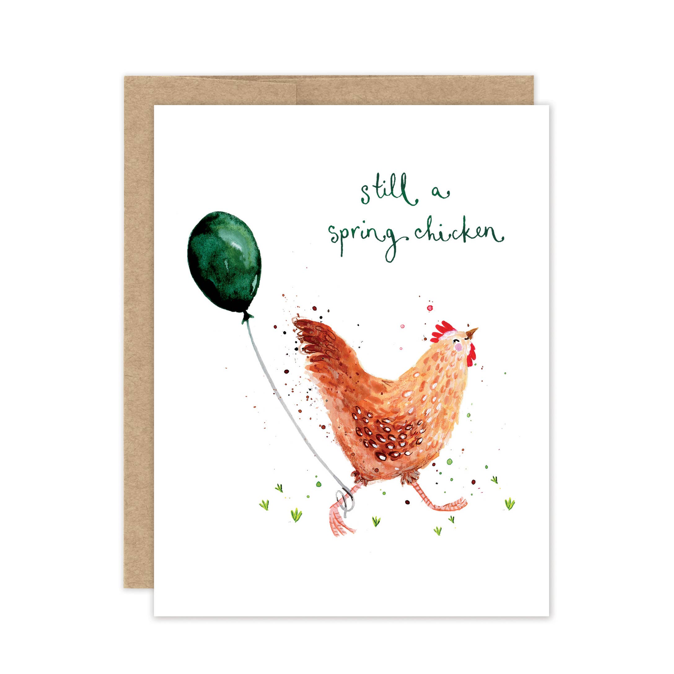Still A Spring Chicken Birthday - Luxe A2 Card