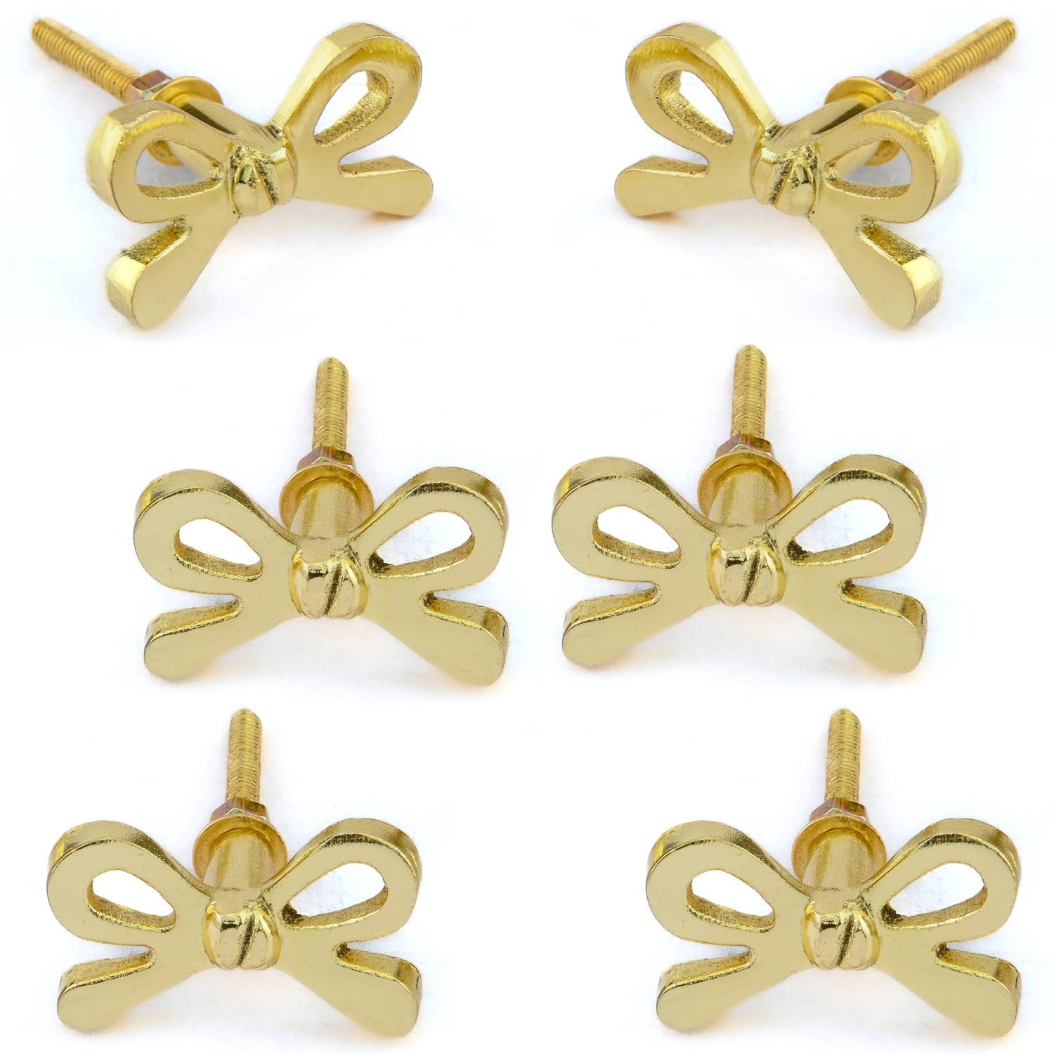 Brass Bow Ribbon Knob