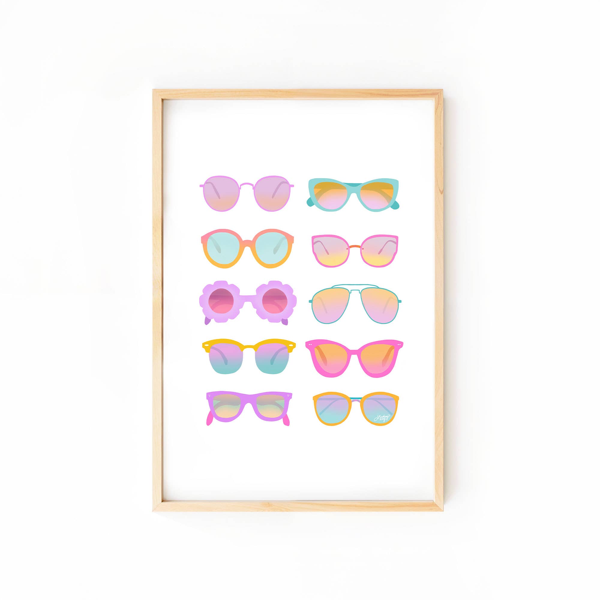 Colorful Sunglasses - Art Print
