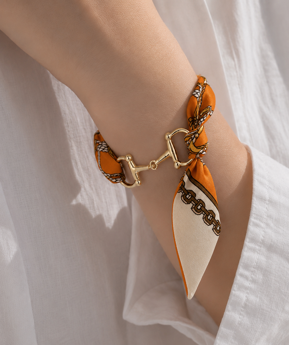 Horsebit Link Scarf Bracelet