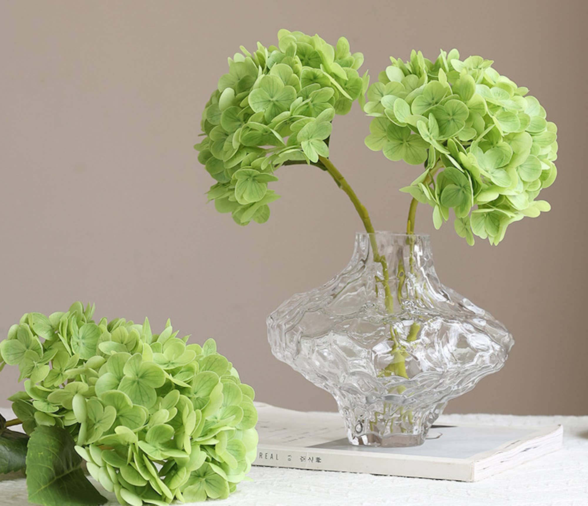 Faux Hydrangea 6” Bloom