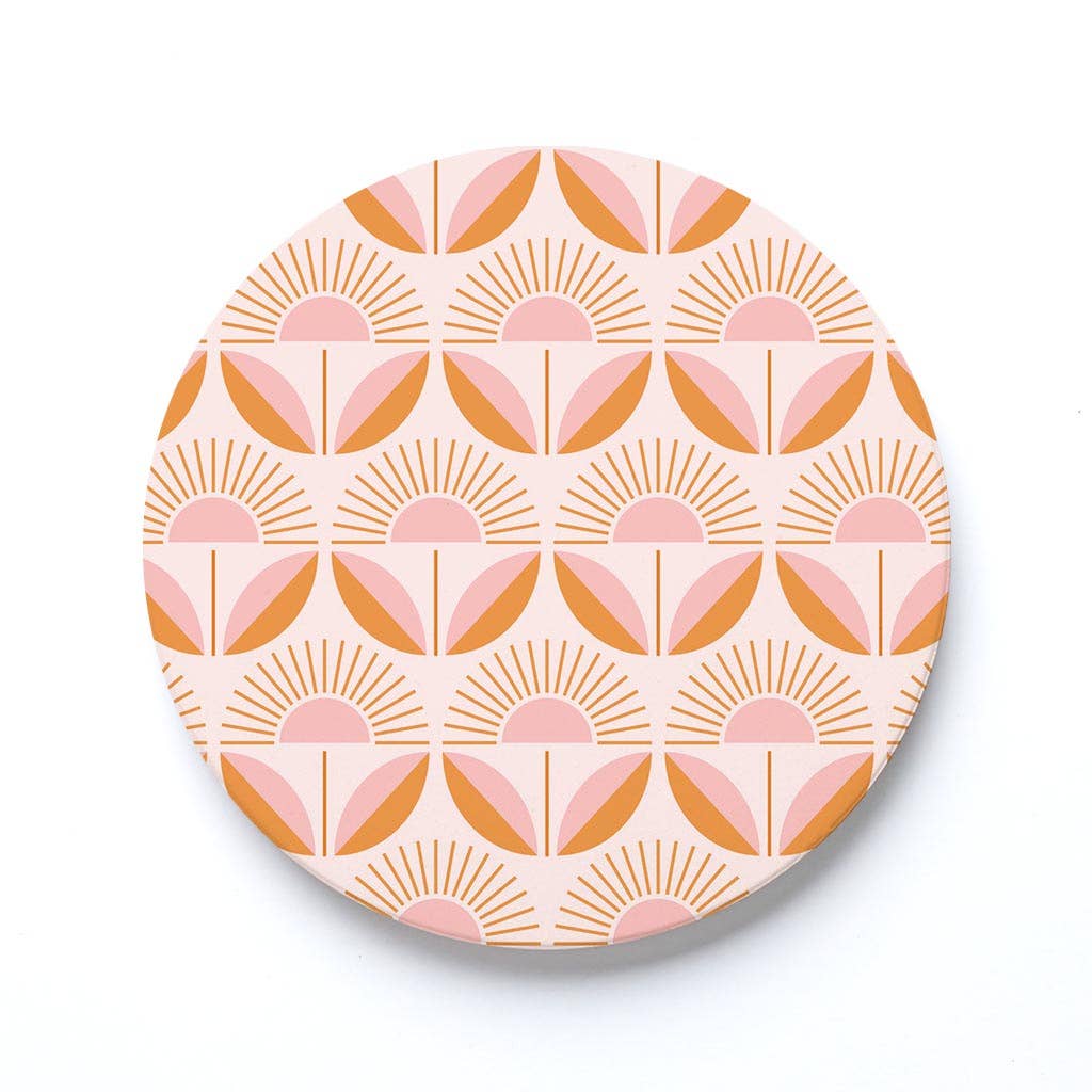 Groovy Flower Ceramic Coaster No. 4