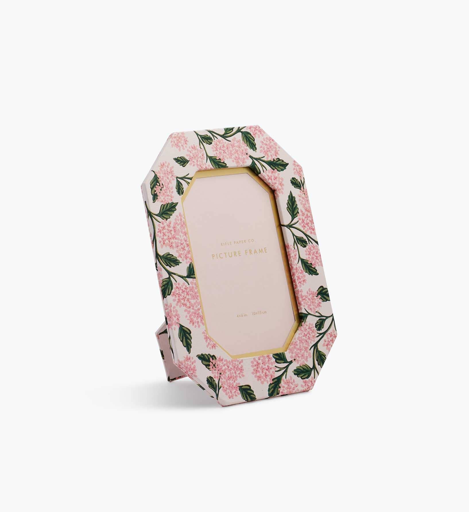 Pink Hydrangea Paper Wrapped Frame 4x6