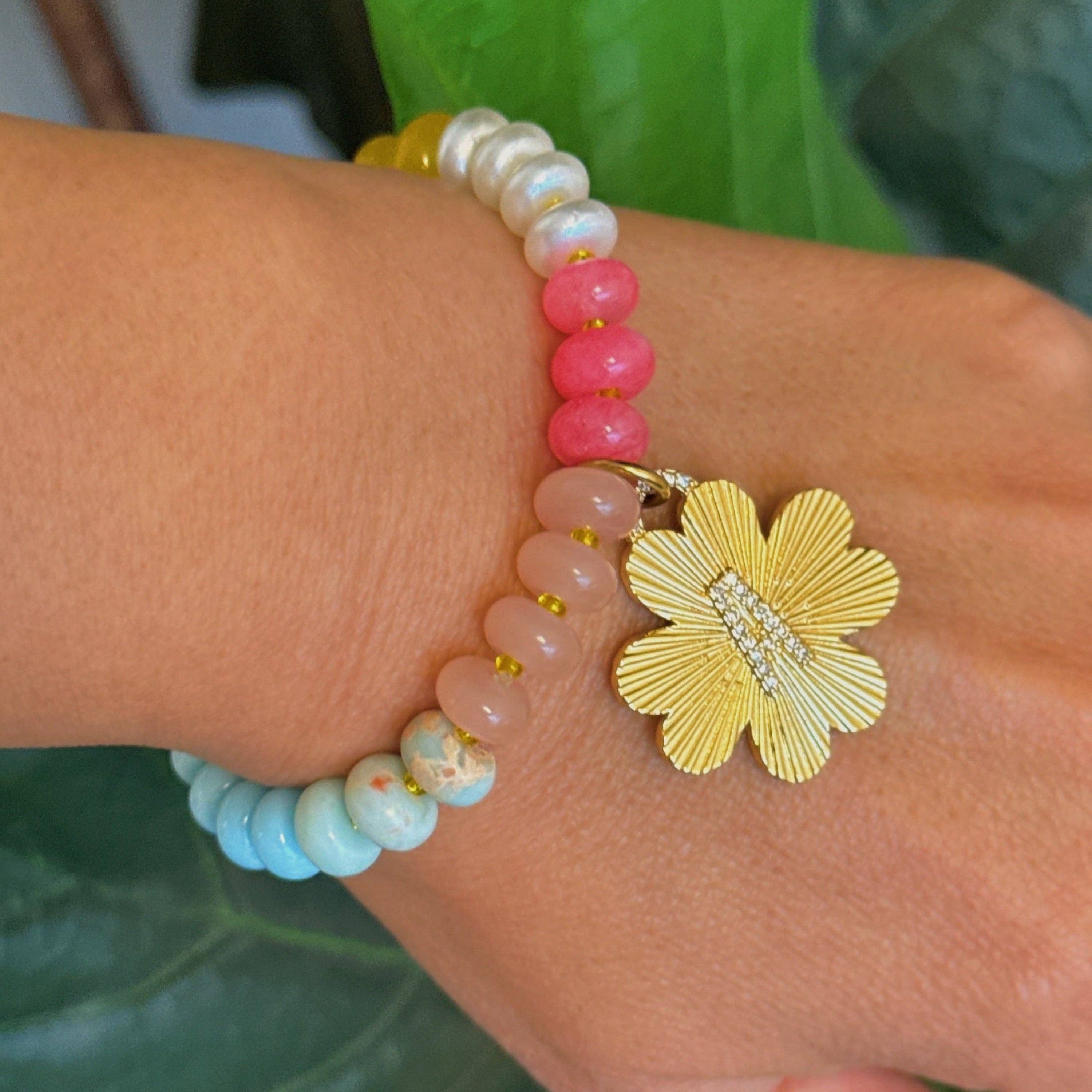 Color Garden Initial Bracelet