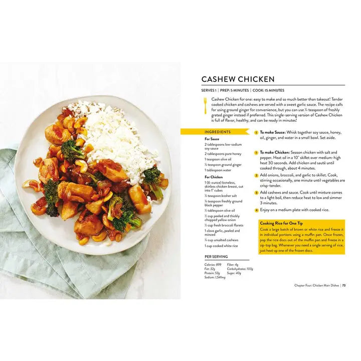 Ultimate Cooking For One Cookbook By Joanie Zisk