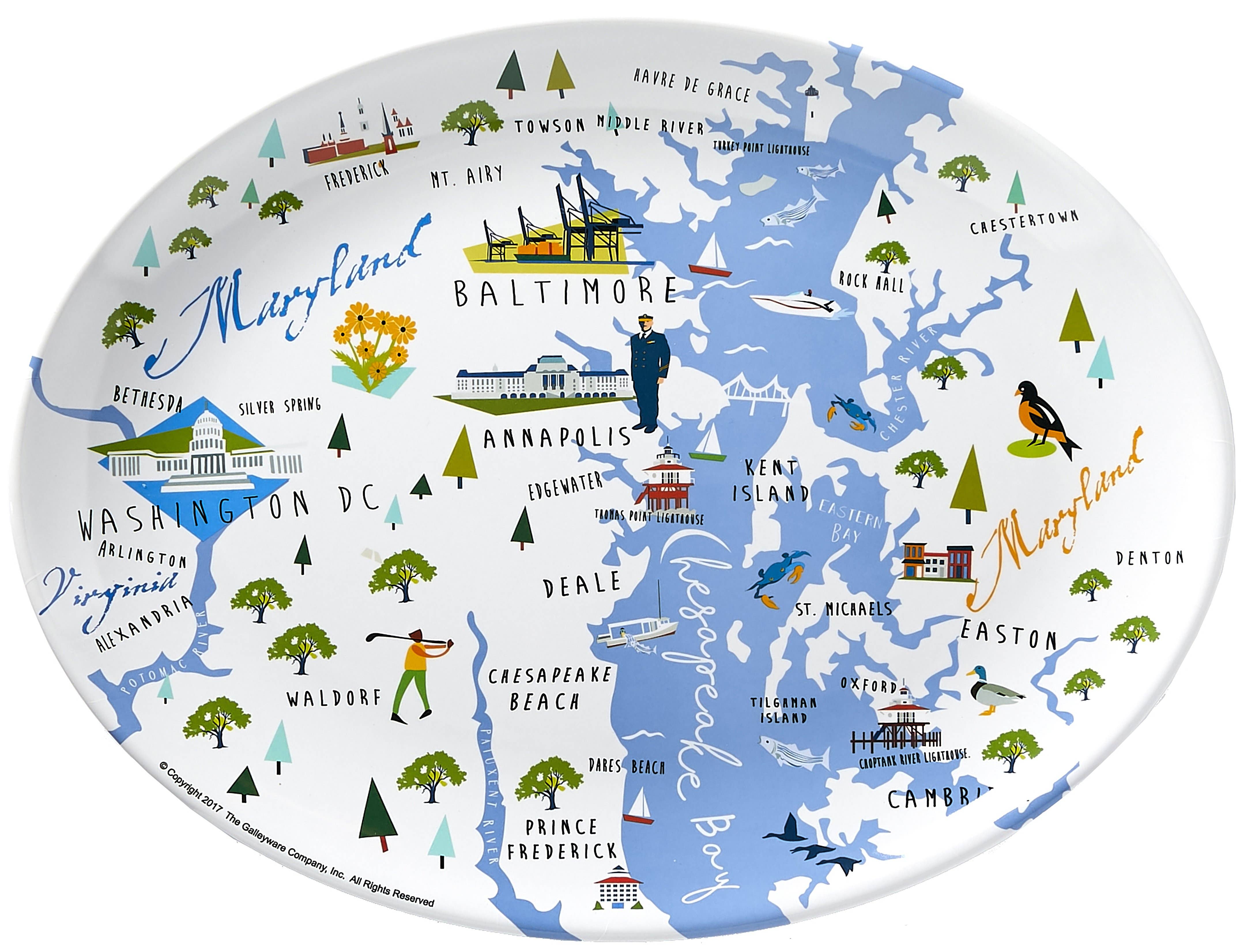 Chesapeake Bay 16" Melamine Platter