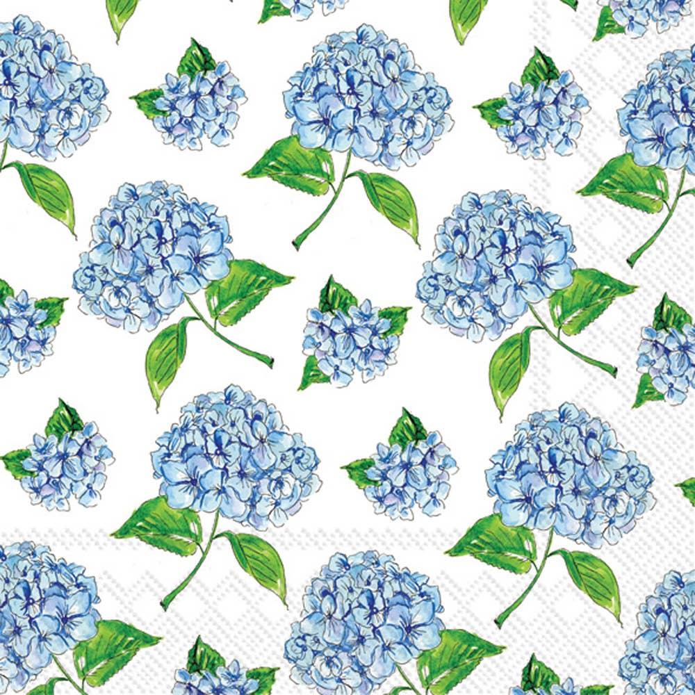 Scattered Hydrangea Paper Cocktail Napkins