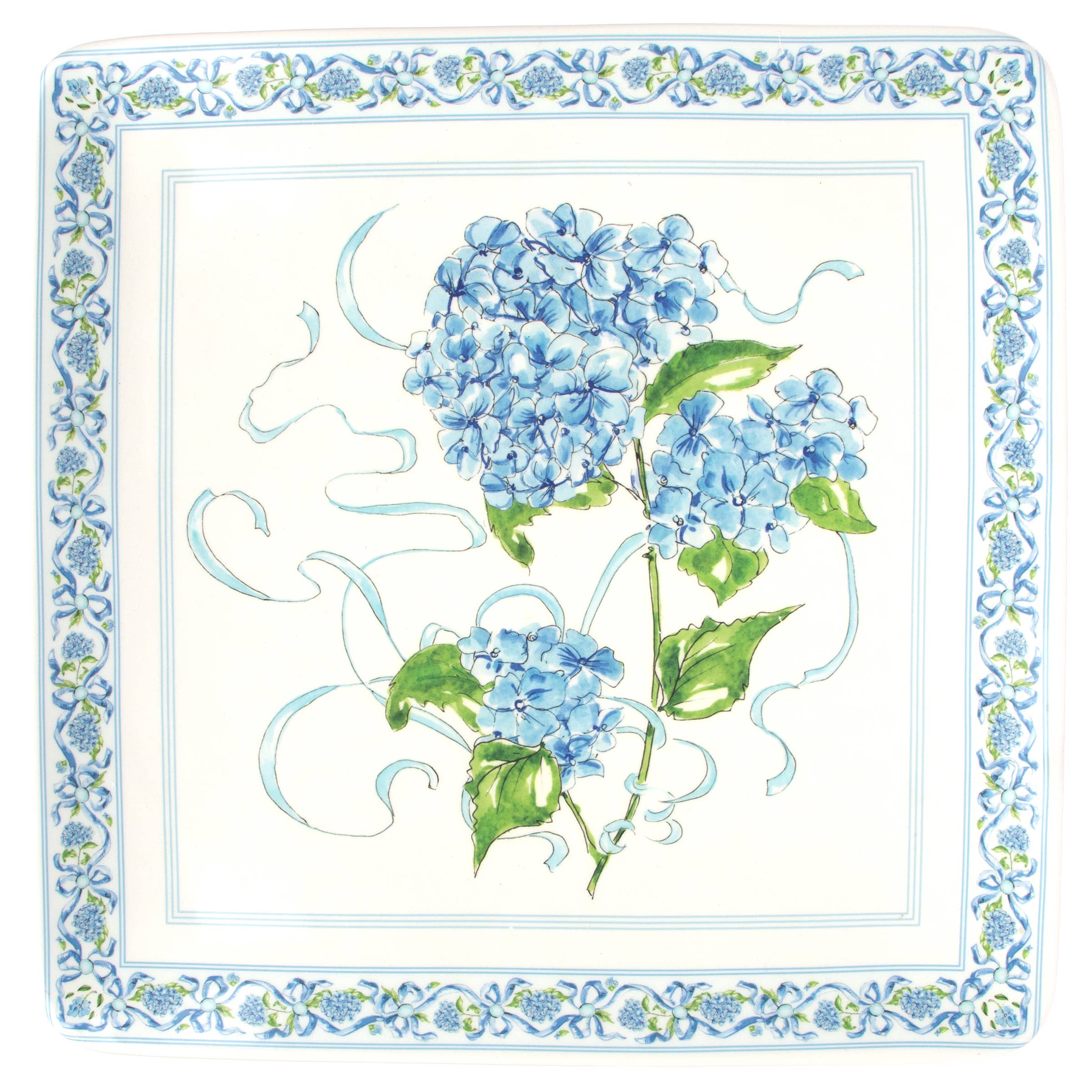 Hydrangea Square Platter