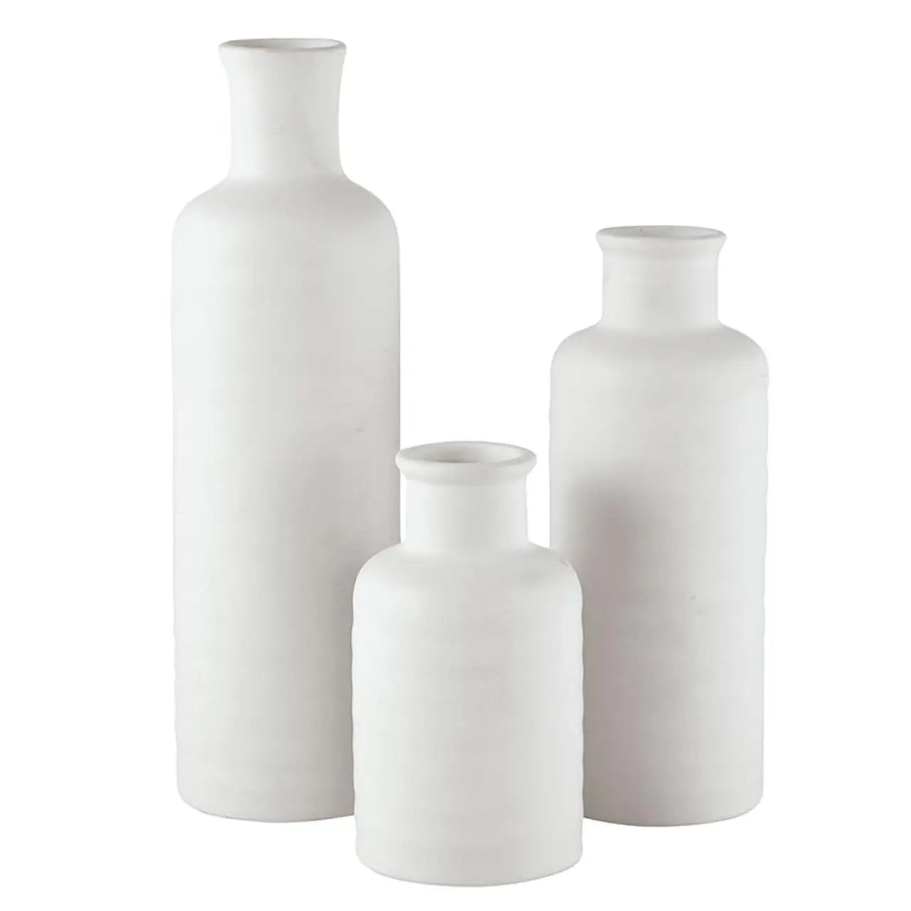 White Ceramic Bottle Vase