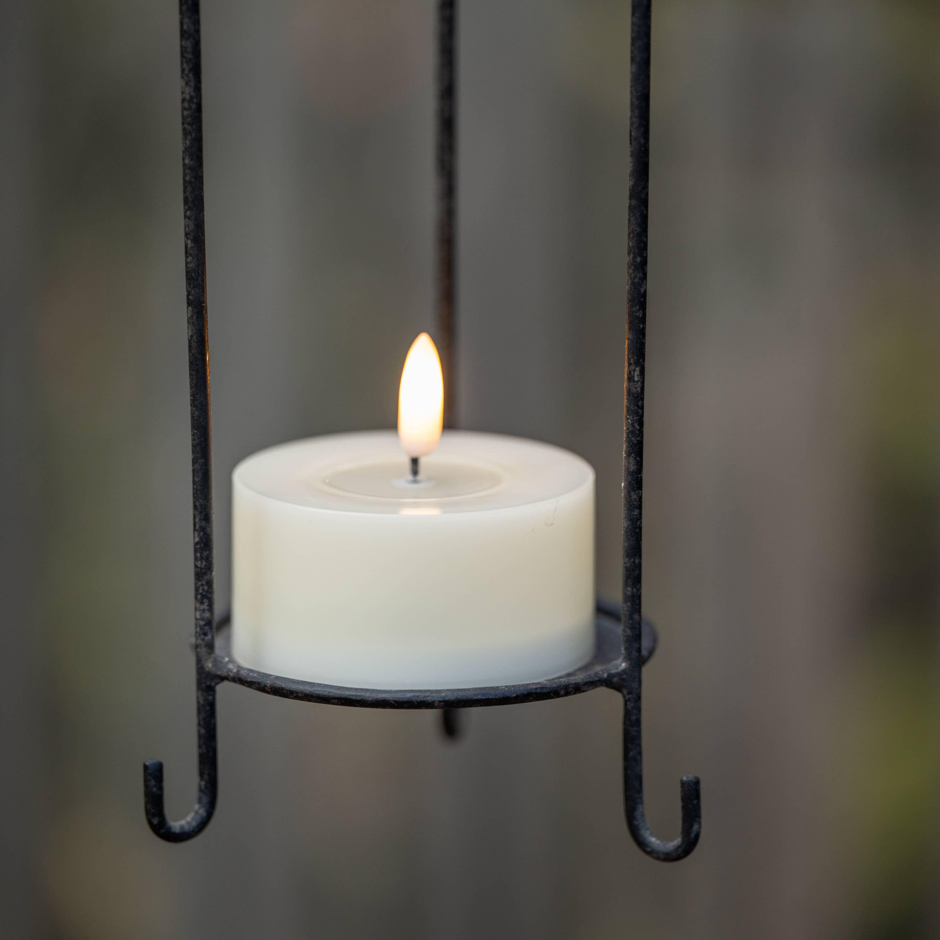 3D Flame Cream Candle