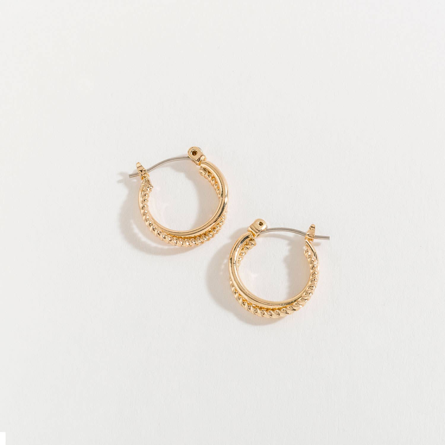 Twisted Double Hoop Earrings