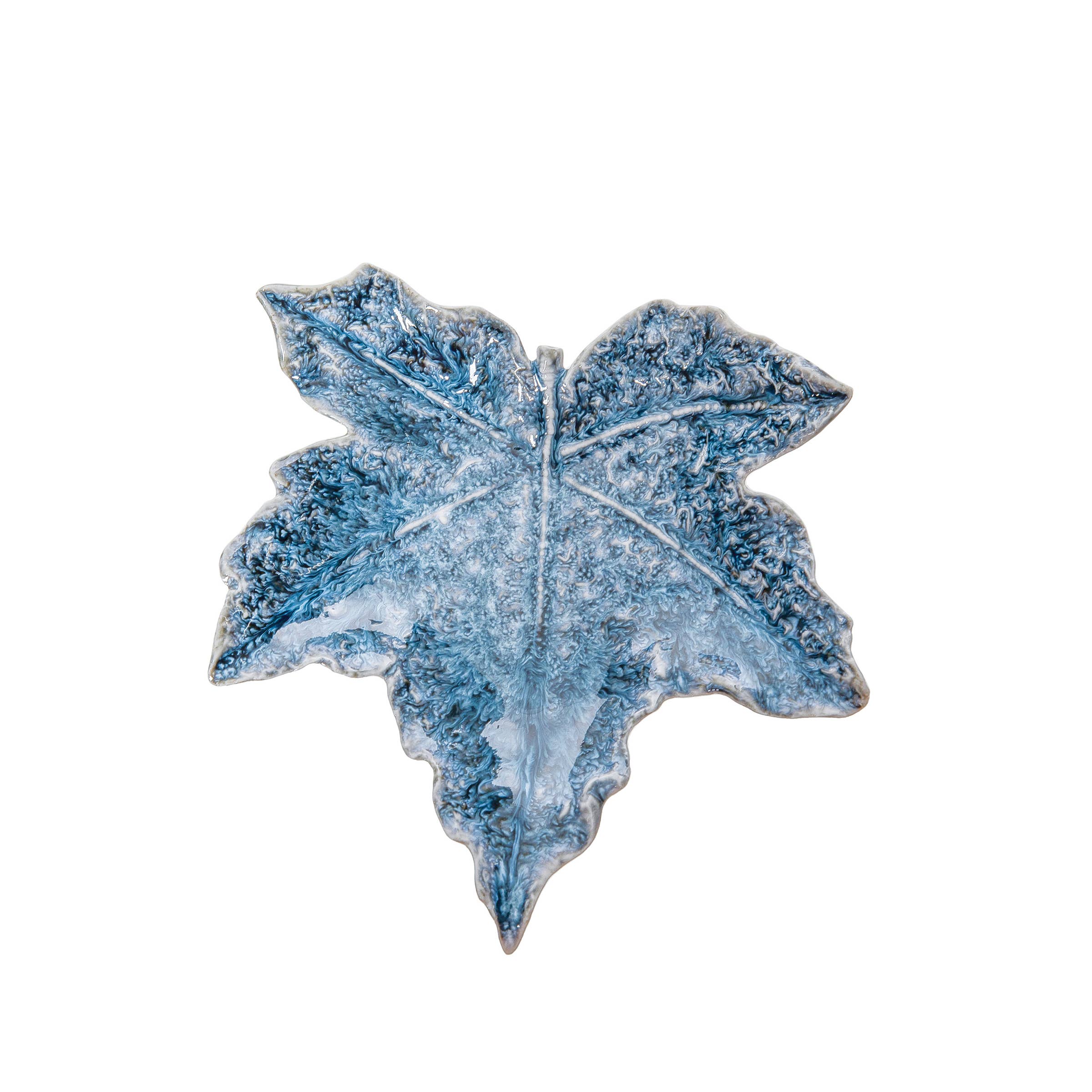 Blue Maple Leaf Decorative Plate