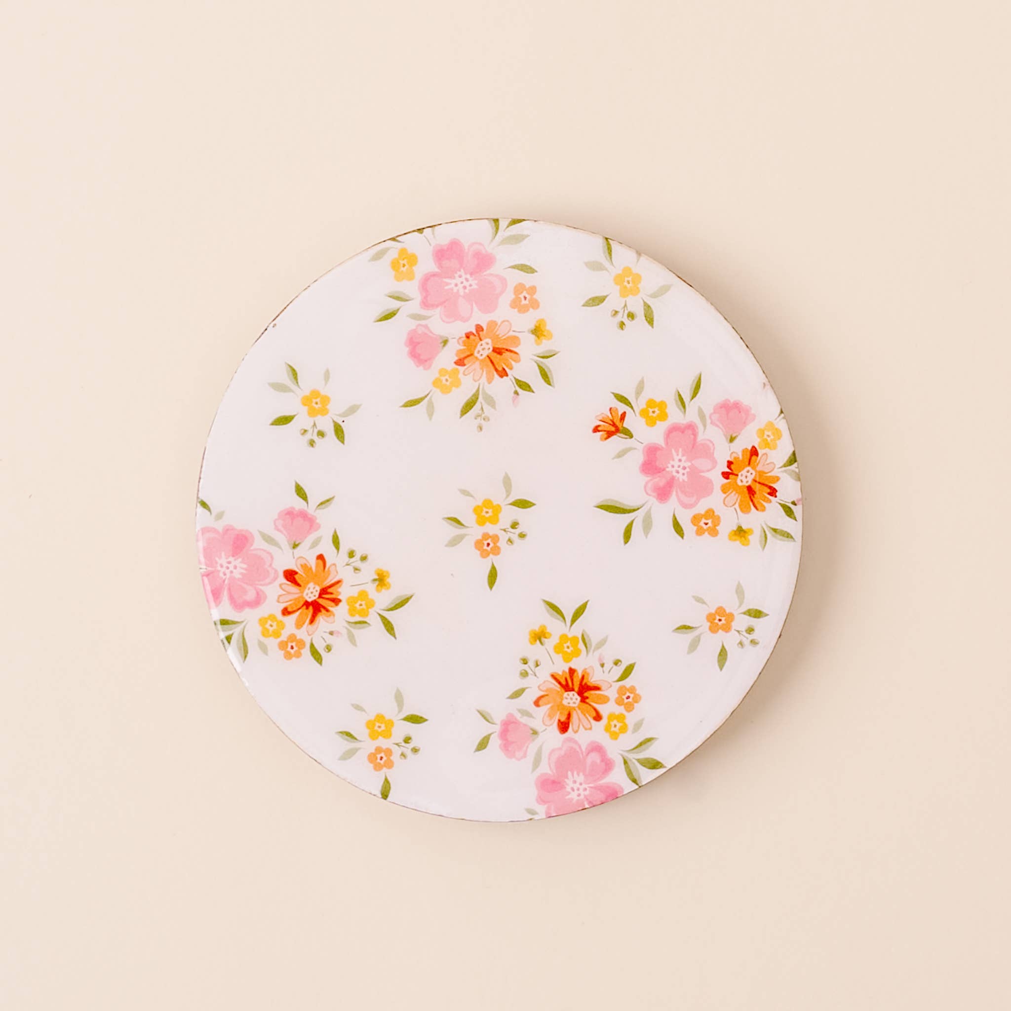 Wood Enamel Coaster-Endless Daydream Cream