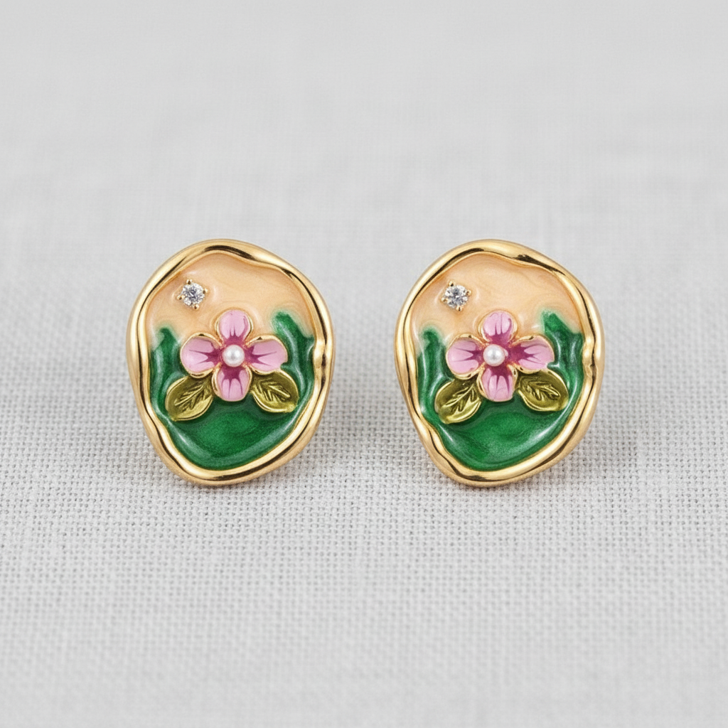 Pansy Drop Earrings