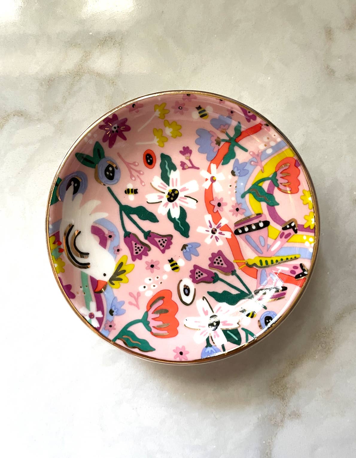 Porcelain Trinket Dish - Butterfly Garden