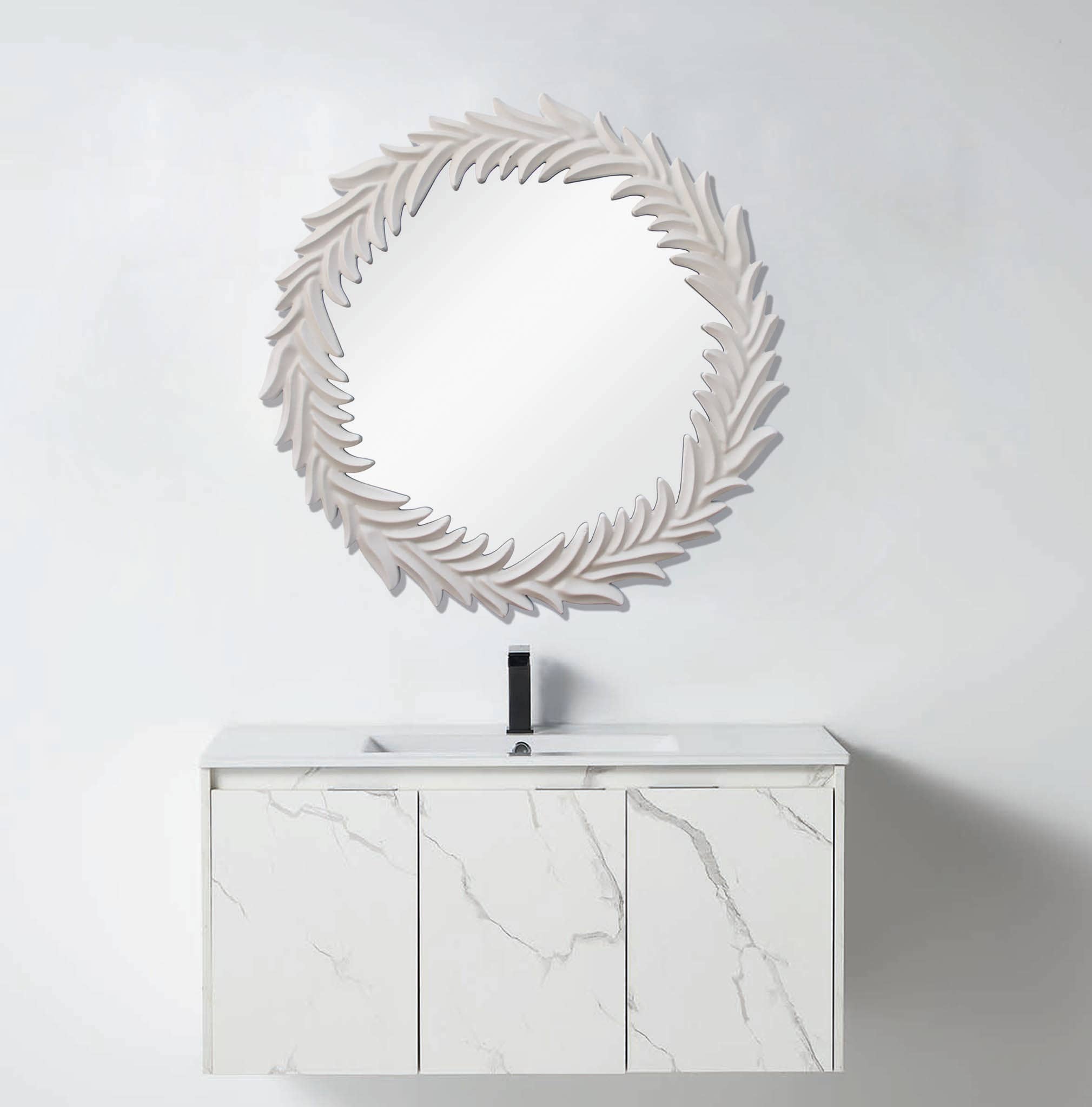 Leaf Accent Wall Mirror 29.5"