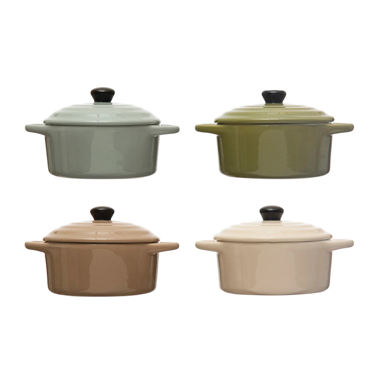 1 Cup Stoneware Mini Baker with Lid