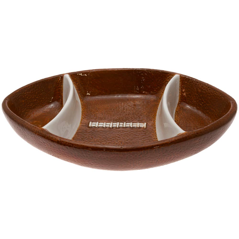Football Chip & Dip Dolomite Bowl