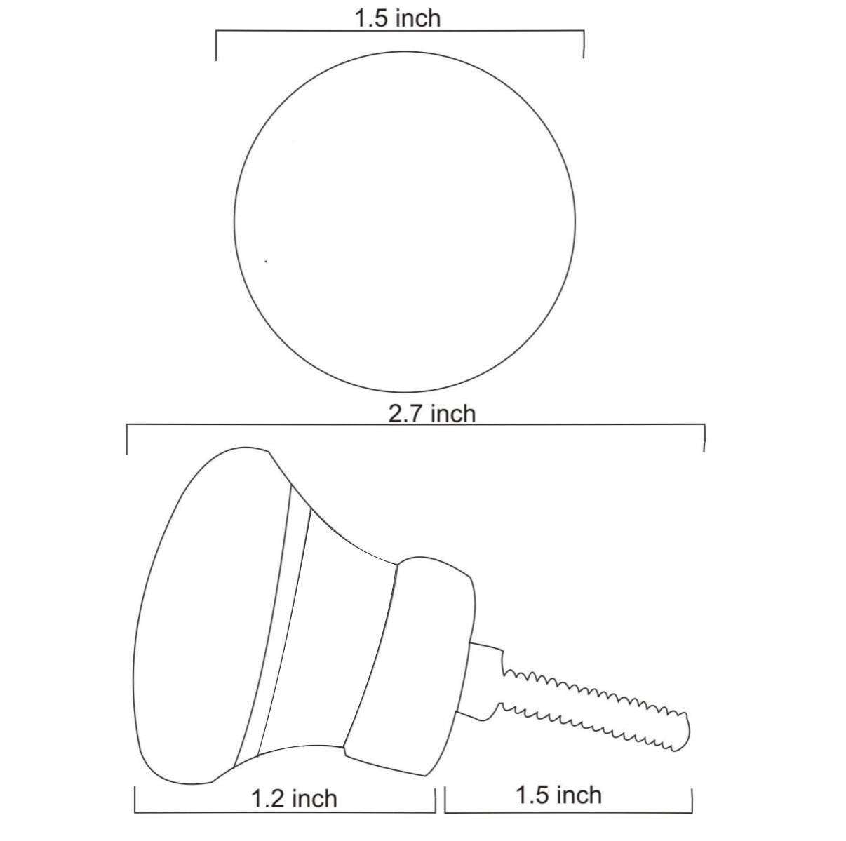 Green and White Floral Ceramic Knob