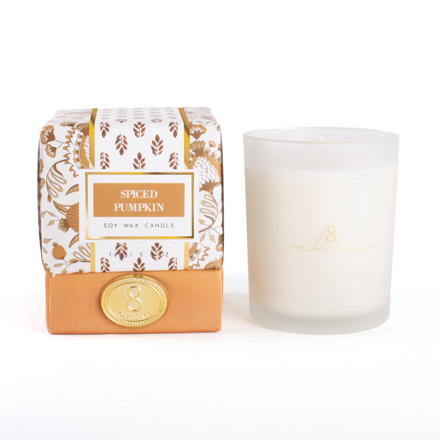 Spiced Pumpkin Soy Wax Candle, 5.6 oz.
