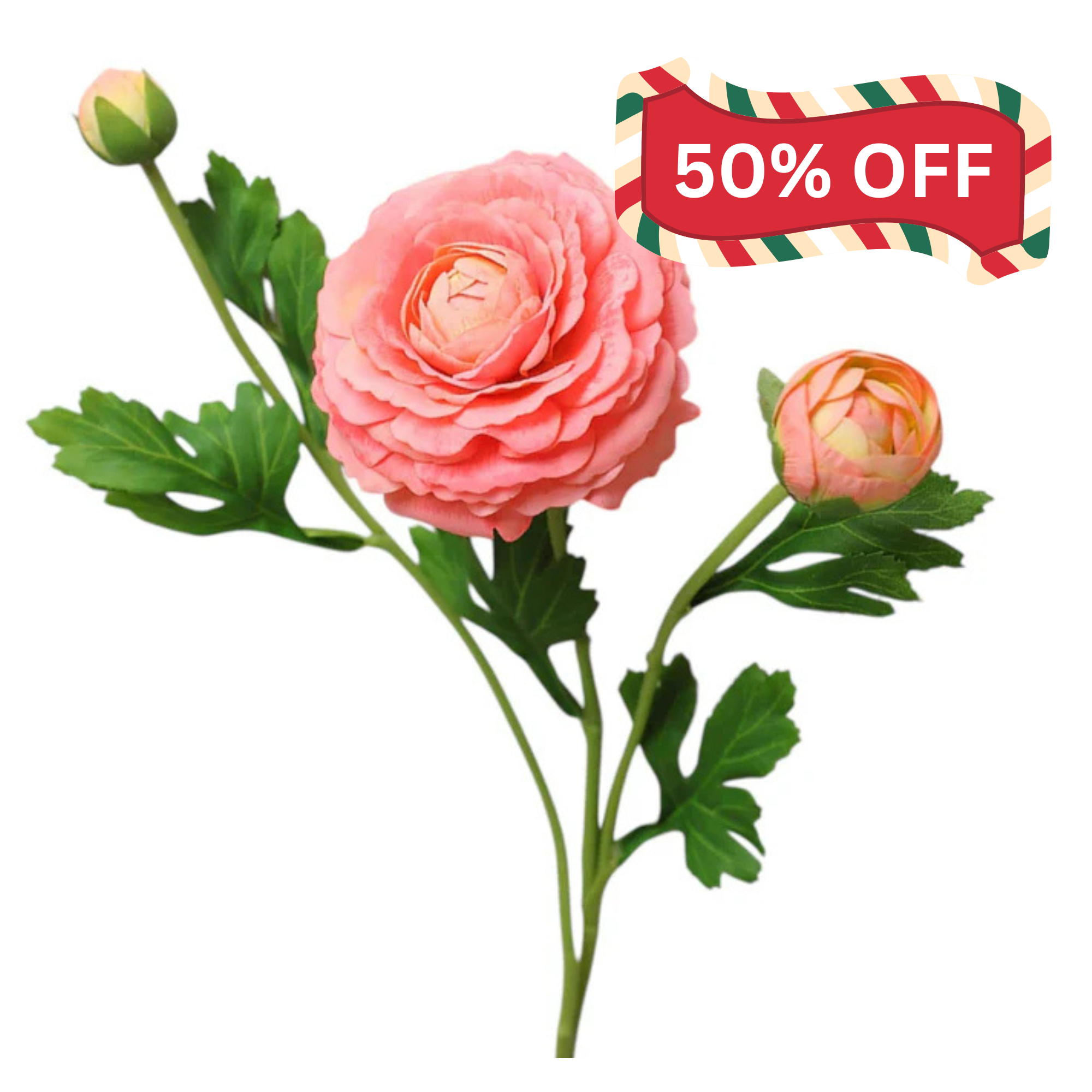 Faux Ranunculus Flower