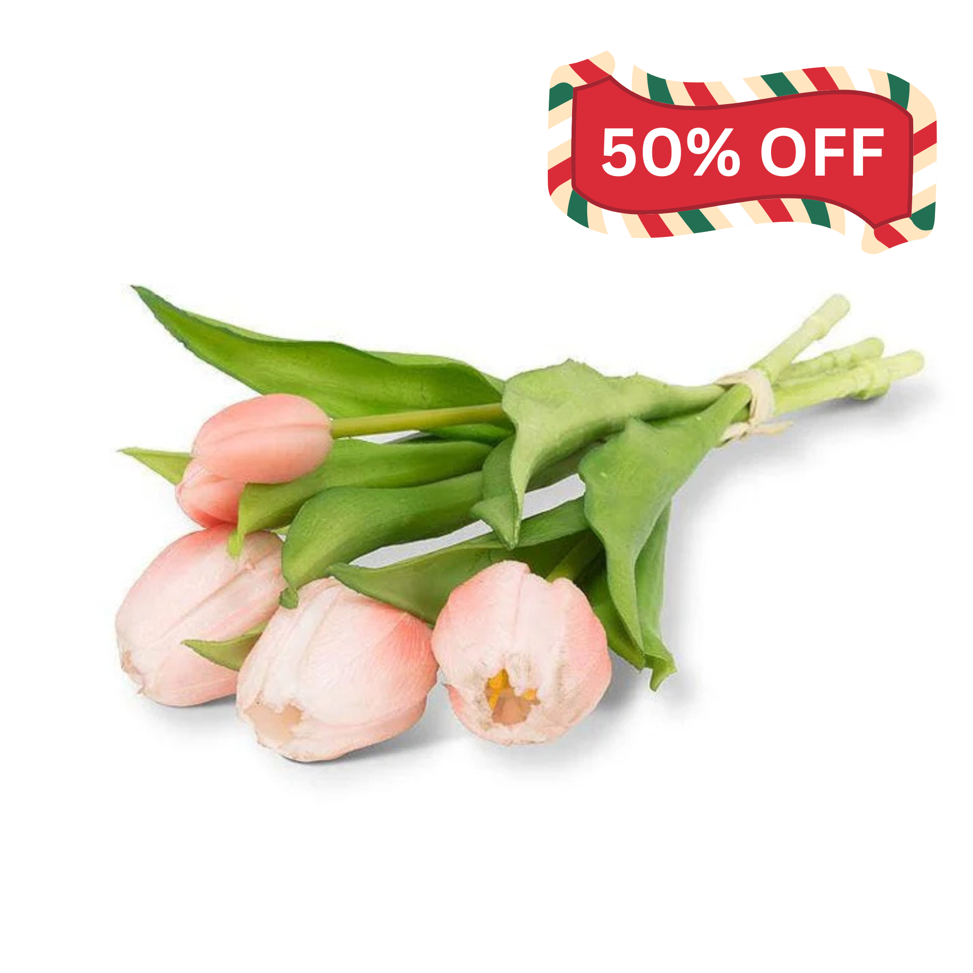 Faux 5 Stem Tulip Bunch 12"